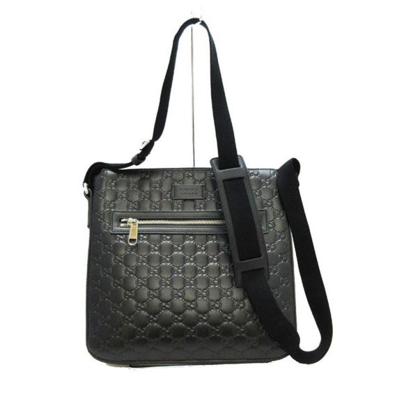 Gucci Shoulder Bag Leather Black - Picture 1 of 9